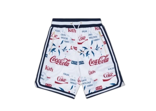Kith x Coca-Cola x Mitchell & Ness Hawaii Shorts White