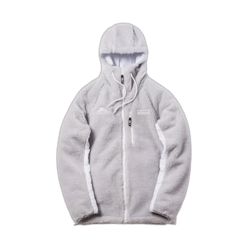Kith x Columbia High Pile Full Zip Jacket Grey Ice