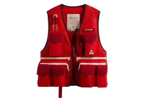 Kith x Columbia Utility Vest Bright Red