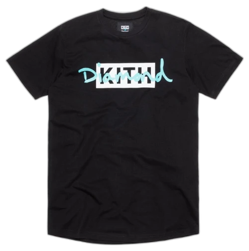 Kith x Diamond Script Tee Black