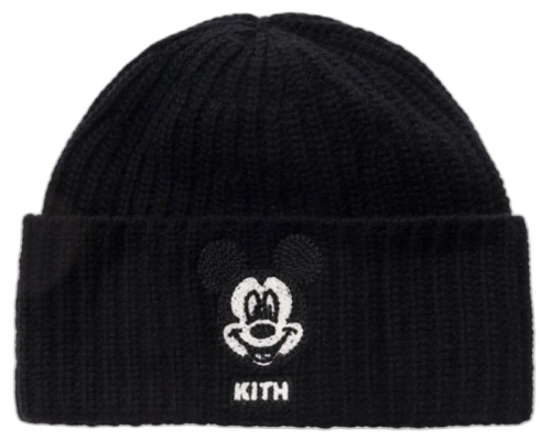 Kith x Iceberg Mickey Wool Beanie Black