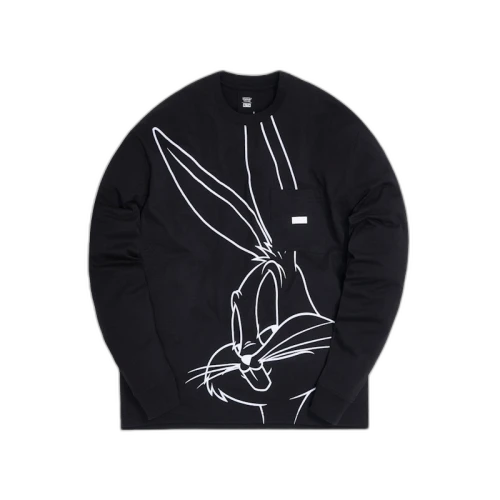 Kith x Looney Tunes Bugs LS Pocket Quinn Tee Black