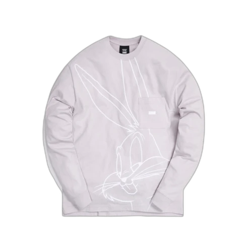 Kith x Looney Tunes Bugs LS Pocket Quinn Tee Mushroom