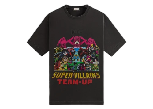 Kith x Marvel Team Up Vintage Tee Black