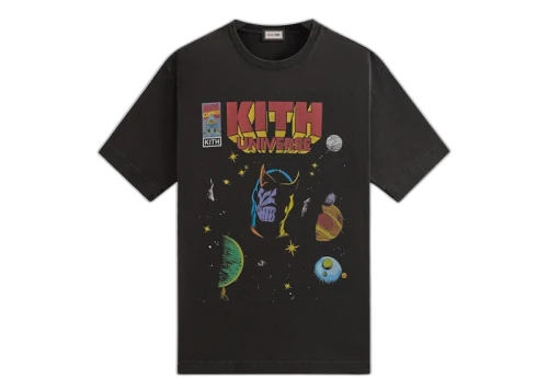 Kith x Marvel Universe Graphic Vintage Tee Black