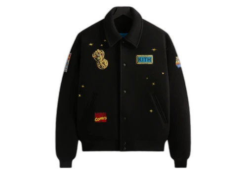 Kith x Marvel Universe Varsity Jacket Black/Blue