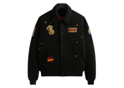 Kith x Marvel Universe Varsity Jacket Black/Red