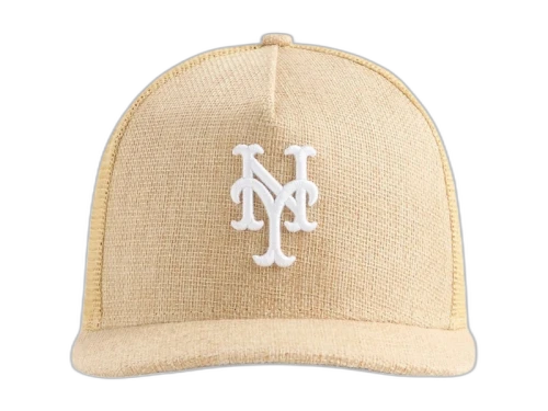 Kith x New Era New York Mets Raffia 9FIFTY Cap Natural