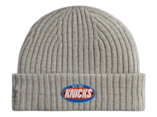 Kith x New Era The New York Knicks Logo Beanie Light Heather Grey