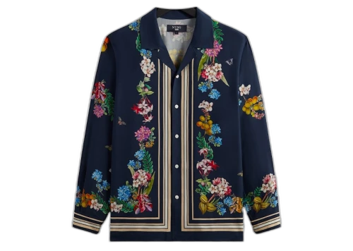 Kith x New York Botanical Garden Floral Border Long Sleeve Thompson Shirt Nocturnal
