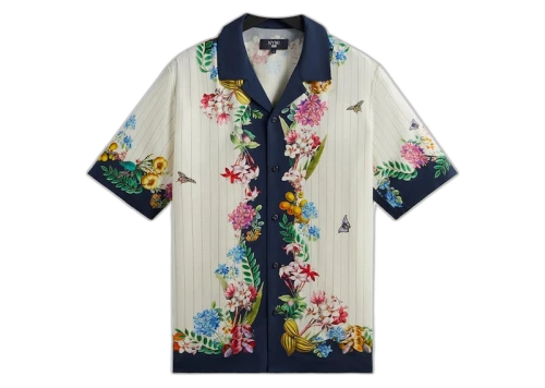 Kith x New York Botanical Garden Pinstripe Floral Thompson Shirt Silk