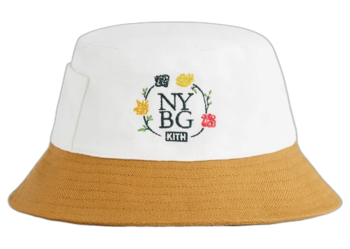 Kith x New York Botanical Garden Two Tone Canvas Dawson Bucket Hat Sandrift