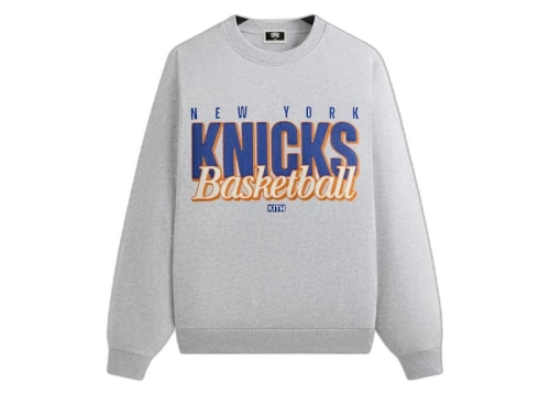 Kith x New York Knicks Classic Vintage Nelson Crewneck Light Heather Grey