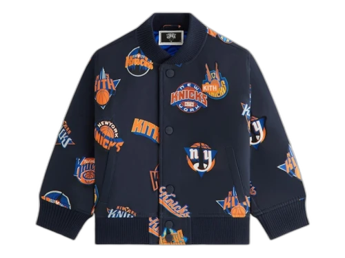Kith x New York Knicks Kids Printed Bomber Jacket Nocturnal