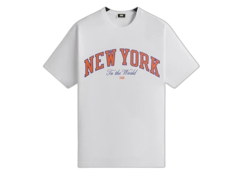 Kith x New York Knicks New York To The World Vintage Tee White