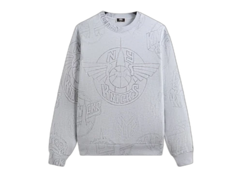 Kith x New York Knicks Sketched Vintage Nelson Crewneck Light Heather Grey