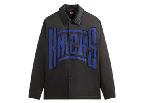 Kith x New York Knicks Snap Front Coaches Jacket Black