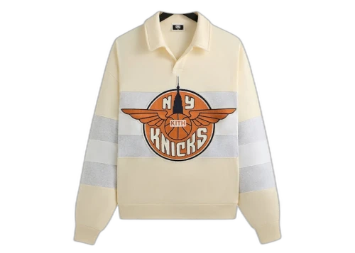 Kith x New York Knicks Wings Nelson Collared Pullover Sandrift