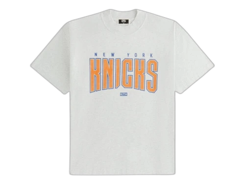Kith x New York Knicks Women's Arc Mockneck Tee Light Healther Grey