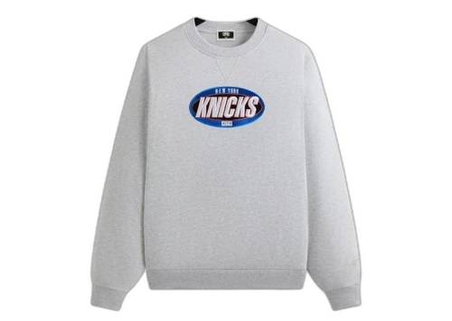 Kith x New York Knicks Y2K Vintage Nelson Crewneck Light Heather Grey