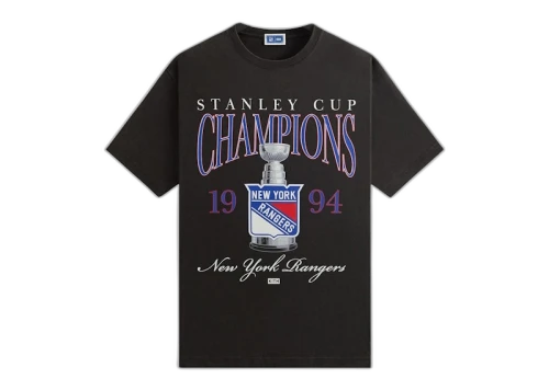 Kith x New York Rangers Champion Vintage Tee Black