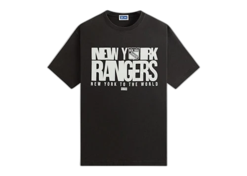 Kith x New York Rangers New York To The World Vintage Tee Black