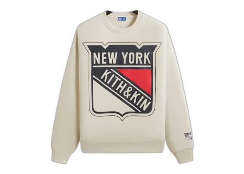 Kith x New York Rangers Shield Nelson Crewneck Sandrift