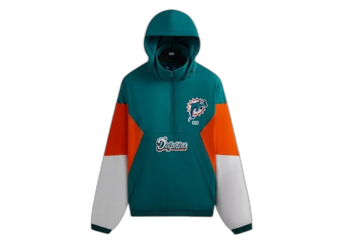 Kith x NFL 47 Dolphins Quarter Zip Anorak With Hood Center