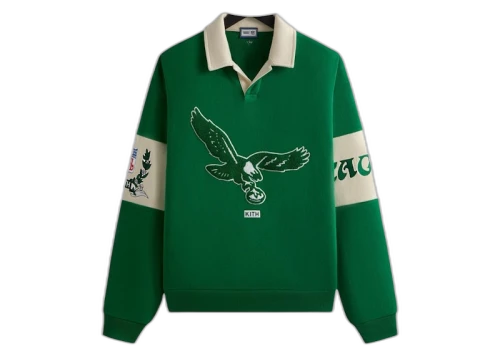 Kith x NFL 47 Eagles Nelson Collared Pullover Parrot