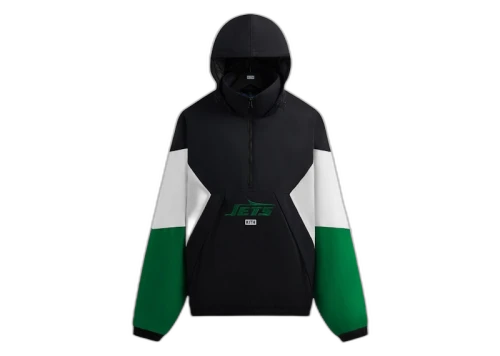 Kith x NFL 47 Jets Quarter Zip Anorak With Hood Black