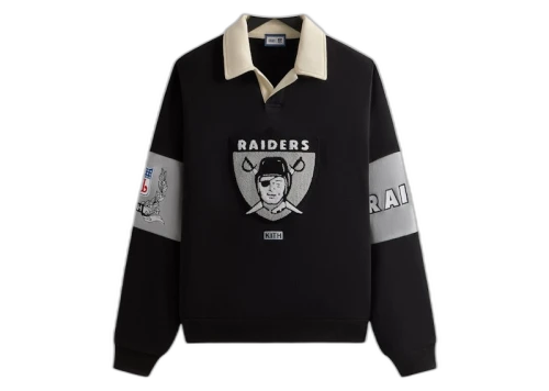 Kith x NFL 47 Raiders Nelson Collared Pullover Black