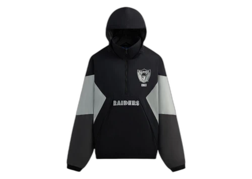 Kith x NFL 47 Raiders Quarter Zip Anorak With Hood Black
