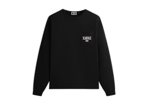 Kith x Scarface Statue Long Sleeve Pocket Tee Black