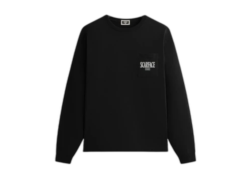 Kith x Scarface Tony Vintage Long Sleeve Pocket Tee Black