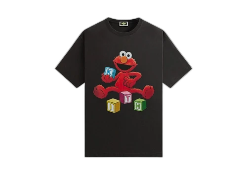 Kith x Sesame Street Alphabet Vintage Tee Black