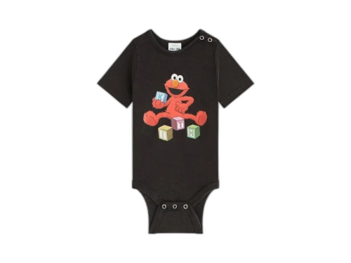 Kith x Sesame Street Baby Alphabet Vintage Bodysuit Black