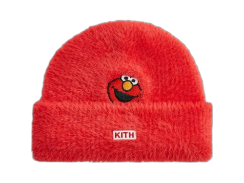 Kith x Sesame Street Baby Elmo Mia Beanie Rhubarb