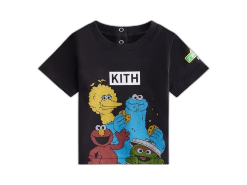 Kith x Sesame Street Baby Family Tee Black
