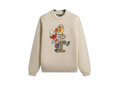 Kith x Sesame Street Bert & Earnie Crewneck Sweater Sandy Heather
