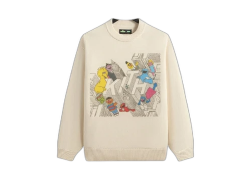Kith x Sesame Street City Outline Sweater Sandrift