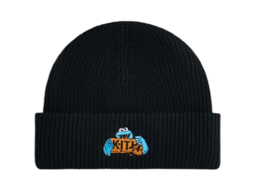 Kith x Sesame Street Cookie Monster Mia Beanie Black
