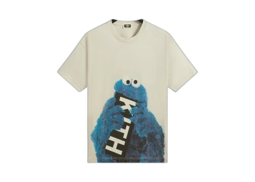 Kith x Sesame Street Cookie Monster Tee Chalk