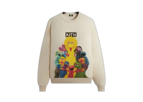 Kith x Sesame Street Group Hug Nelson Crewneck Waffle