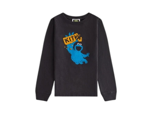 Kith x Sesame Street Kids Cookie Vintage Tee Black