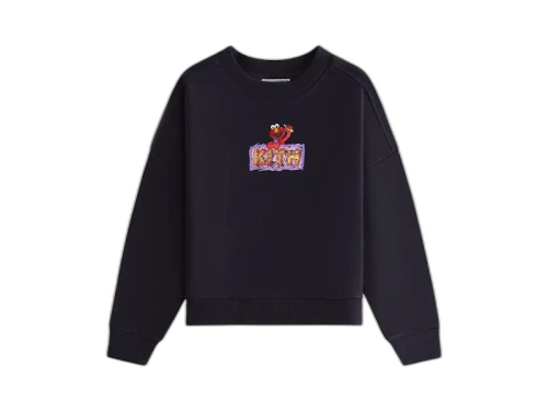 Kith x Sesame Street Kids Elmo Nelson Crewneck Black