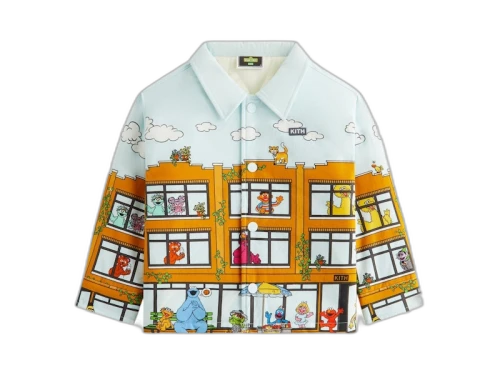 Kith x Sesame Street Kids Lafayette St Shacket Powder