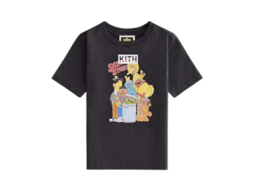 Kith x Sesame Street Kids Vintage Tee Black
