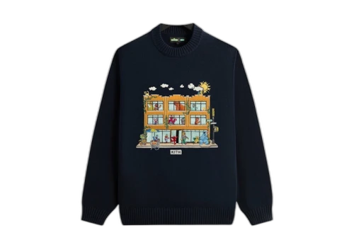 Kith x Sesame Street Lafayette Crewneck Sweater Nocturnal
