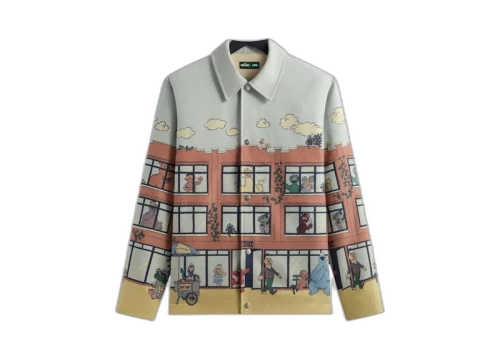 Kith x Sesame Street Lafayette St Tapestry Jacket Powder