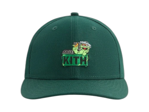 Kith x Sesame Street New Era Oscar The Grouch 59Fifty Low Profile Fitted Cap Stadium
